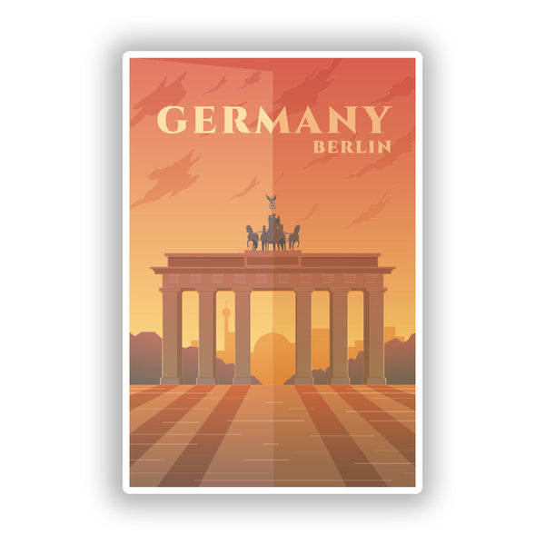 2 x Germany Berlin Vinyl Stickers Travel Luggage #10022