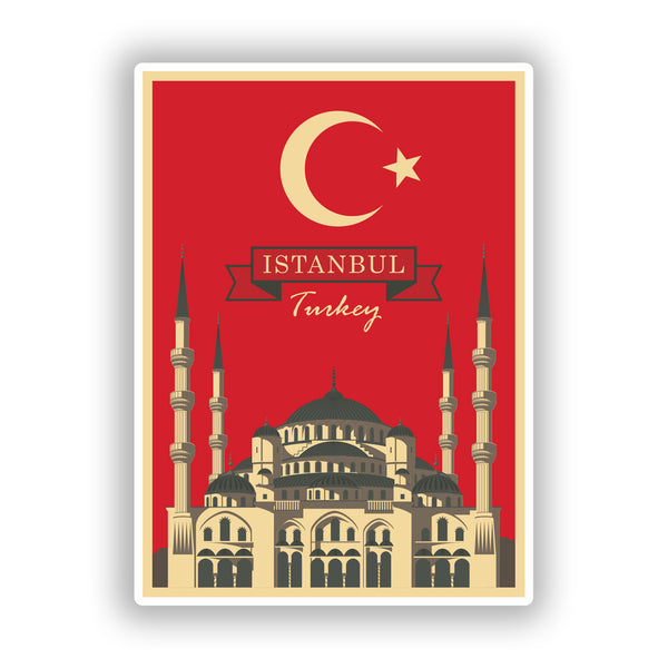 2 x Istanbul Turkey Vinyl Stickers Travel Luggage #10239