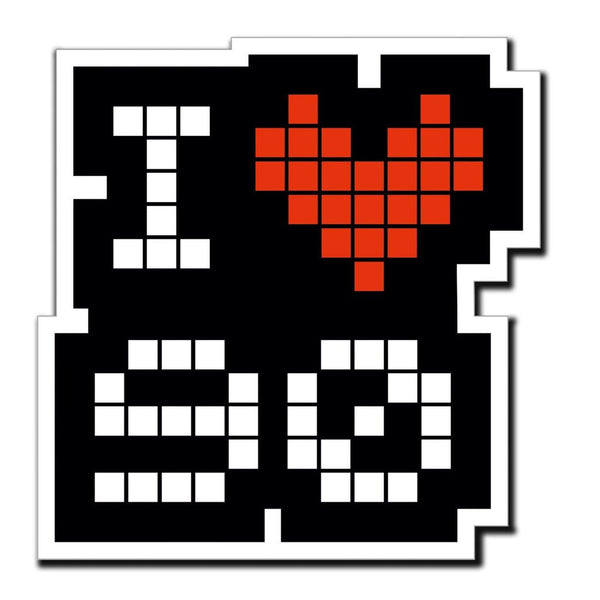 2 x I Love 90 90's Heart Car Vinyl Sticker #4039