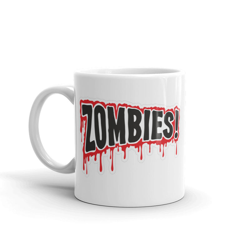 Zombie Warning Sign Blood Drip High Quality 10oz Coffee Tea Mug