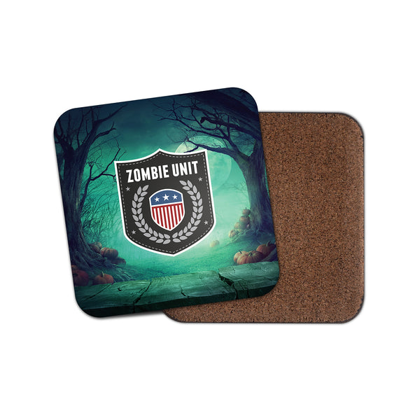 Zombie Unit Cork Backed Drinks Coaster for Tea & Coffee #4105