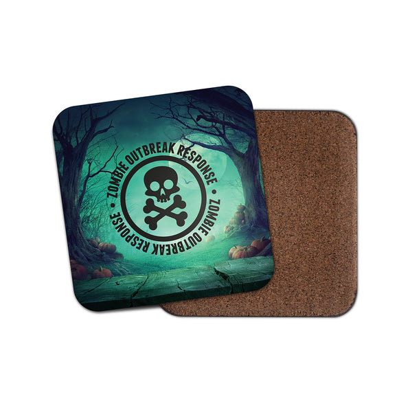 Zombie Outbreak Cork Backed Drinks Coaster for Tea & Coffee #4106