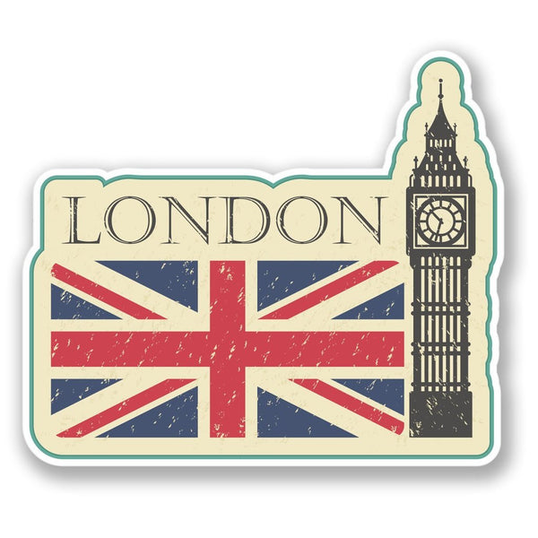 2 x London Big Ben Vinyl Sticker #4213