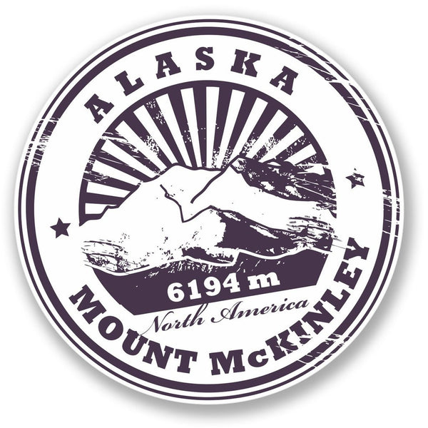 2 x Alaska Mount McKinley Vinyl Sticker #4303