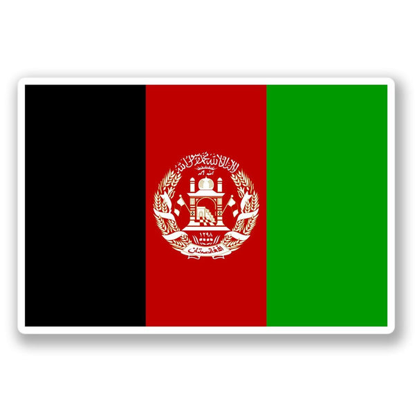 2 x Afghanistan Flag Vinyl Sticker #4400