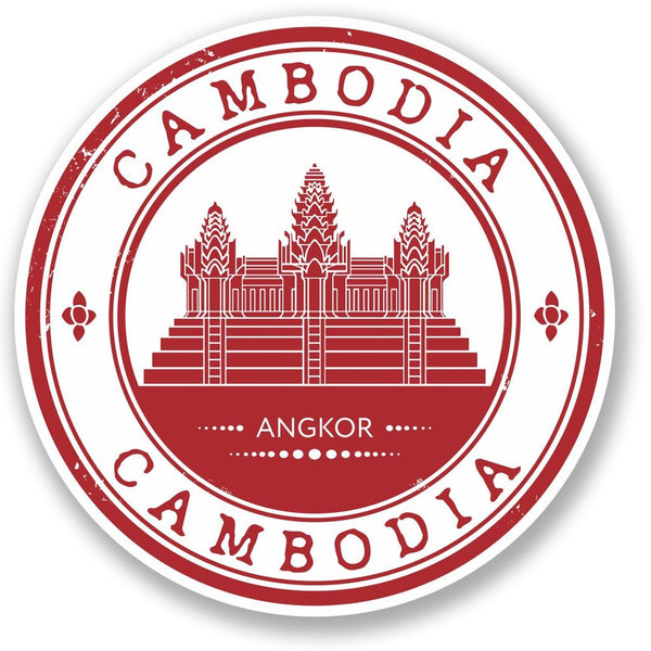2 x Angkor Cambodia Vinyl Sticker #4515