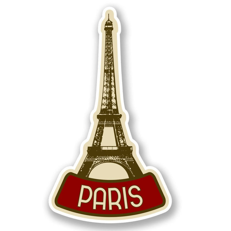 2 x Paris France Vinyl Sticker