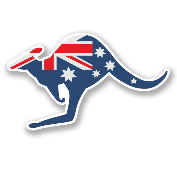 2 x Australia Kangaroo Vinyl Sticker #5812