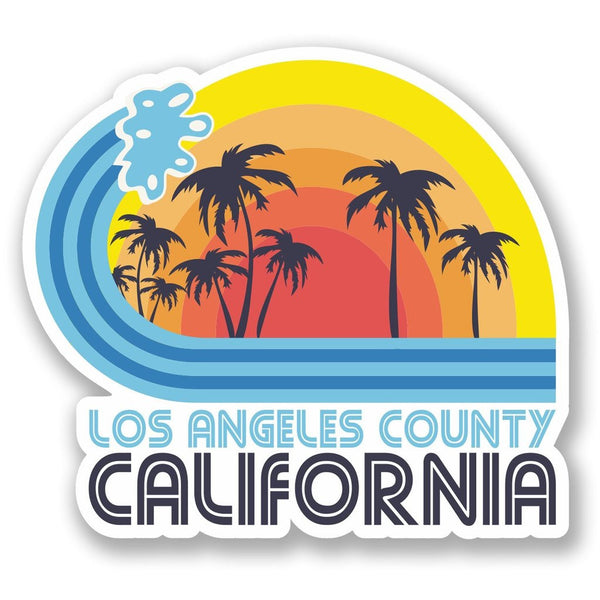 2 x Los Angeles California Vinyl Sticker #5825