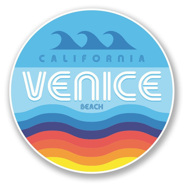 2 x Venice Beach California USA Vinyl Sticker #6008