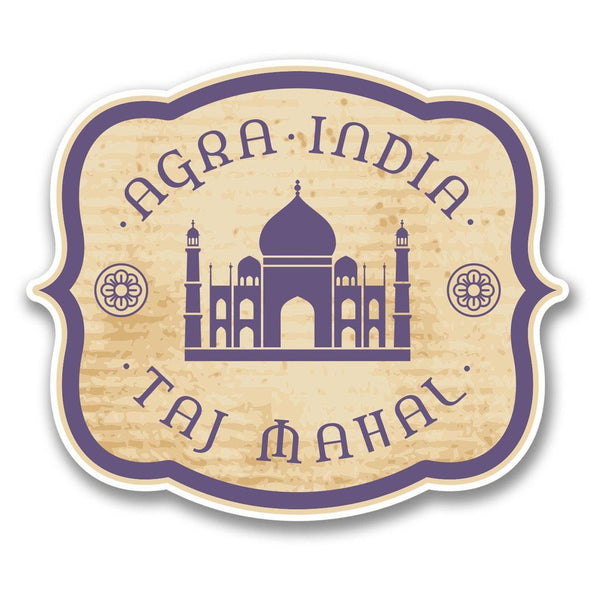 2 x Agra India Taj Mahal Vinyl Sticker #6394