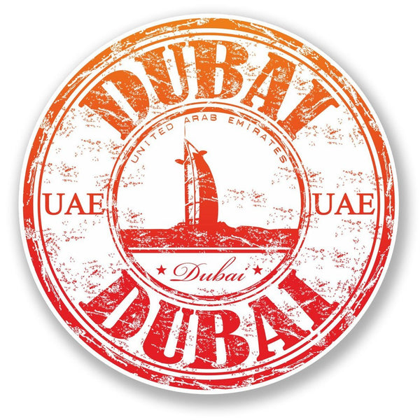 2 x UAE Dubai Vinyl Sticker #6516