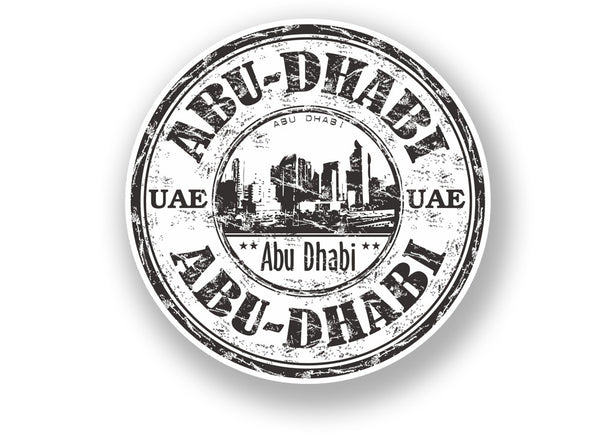 2 x Abu Dhabi United Arab Emirates Vinyl Sticker Travel Luggage #7091