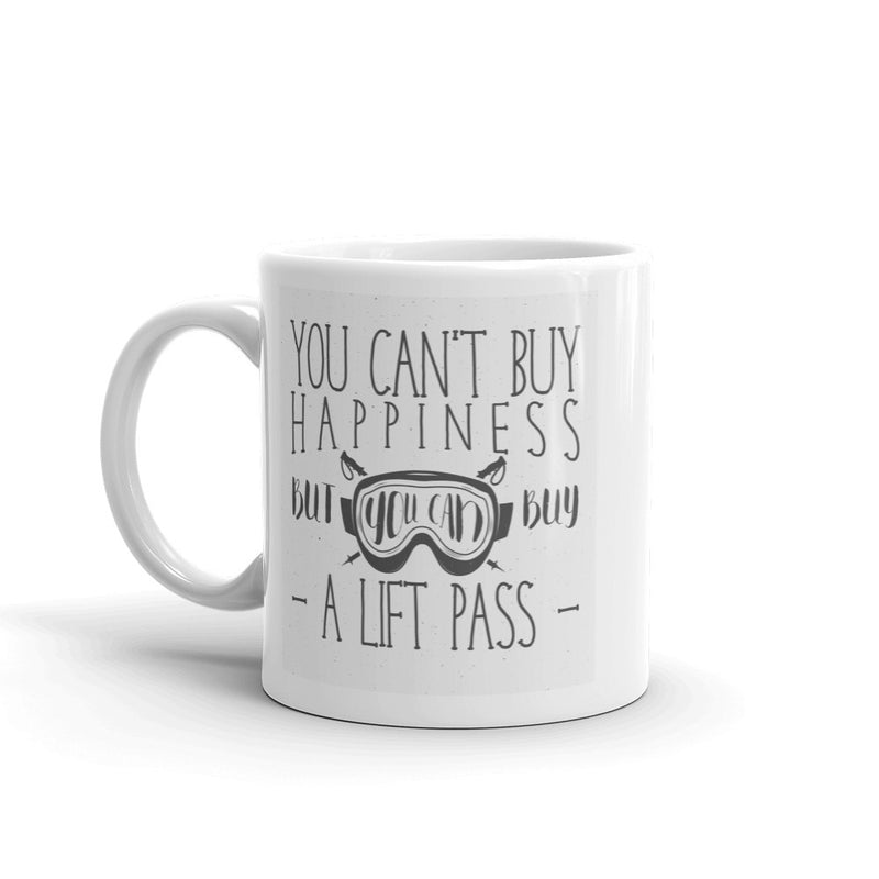 You Cant Buy Happiness Snowboarding High Quality 10oz Coffee Tea Mug