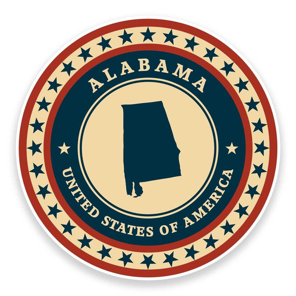 2 x Alabama USA Vinyl Sticker #9360