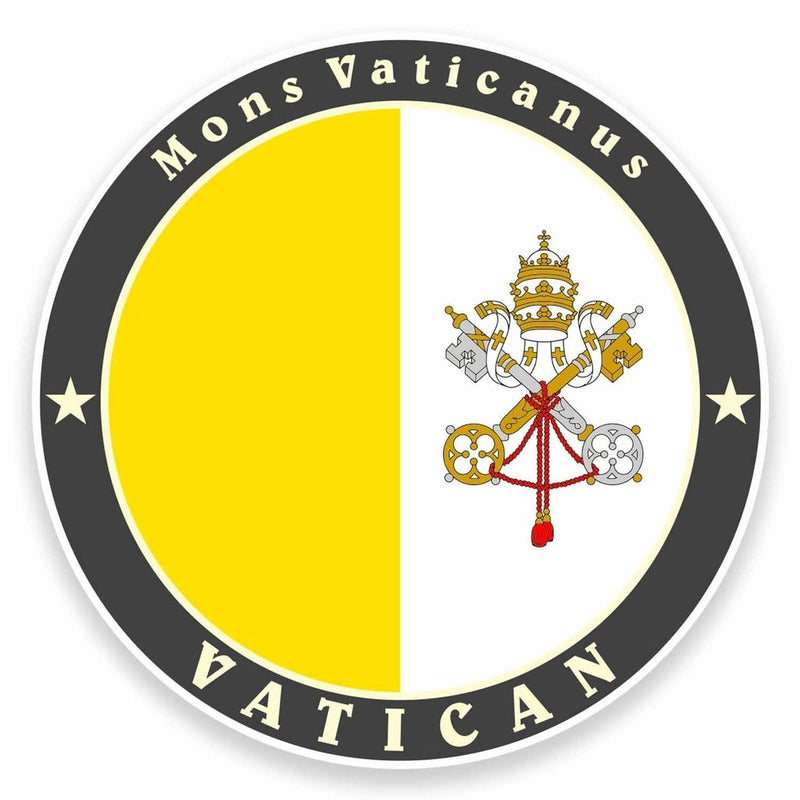2 x The Vatican Rome Italy Flag Vinyl Sticker