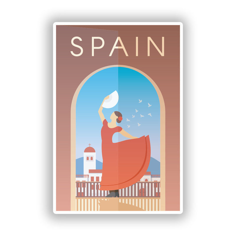 2 x Spain Vinyl Stickers Travel Luggage