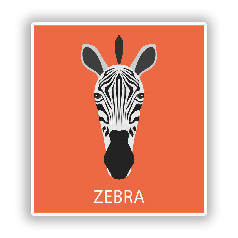 2 x Zebra Vinyl Stickers Travel Luggage