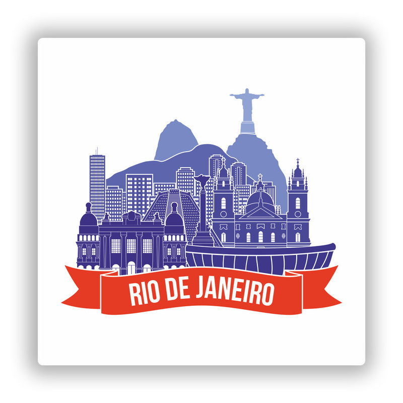 2 x Rio de Janeiro Brazil Vinyl Stickers Travel Luggage