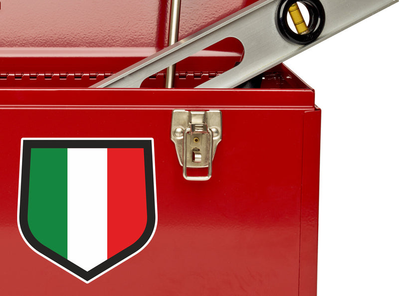 2 x Italian Flag Vinyl Stickers Travel Luggage