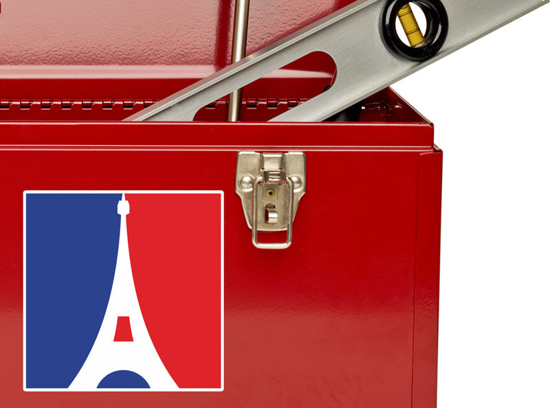 2 x France Flag Vinyl Stickers Travel Luggage