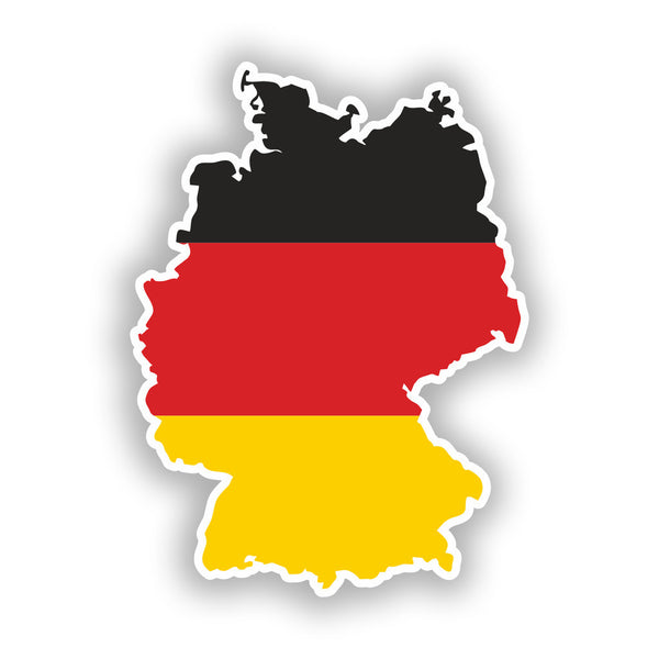 2 x Germany Flag Vinyl Stickers Travel Luggage #10038