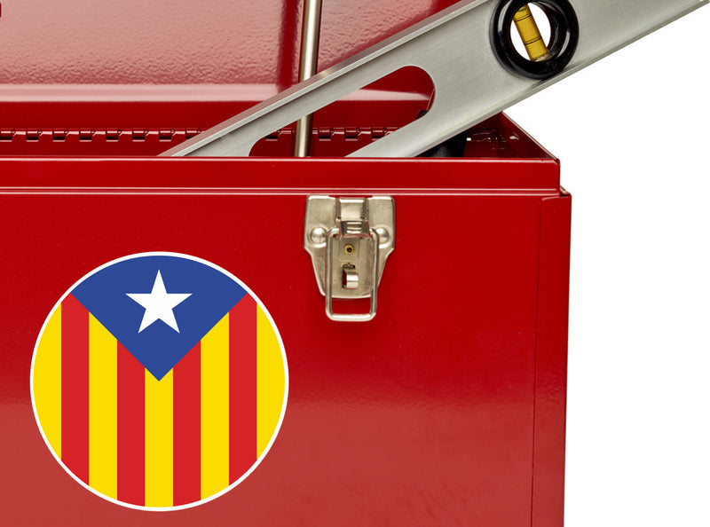 2 x Catalonia Flag Vinyl Stickers Travel Luggage
