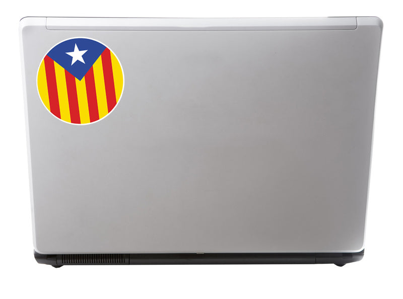 2 x Catalonia Flag Vinyl Stickers Travel Luggage