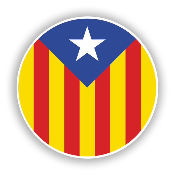 2 x Catalonia Flag Vinyl Stickers Travel Luggage #10040