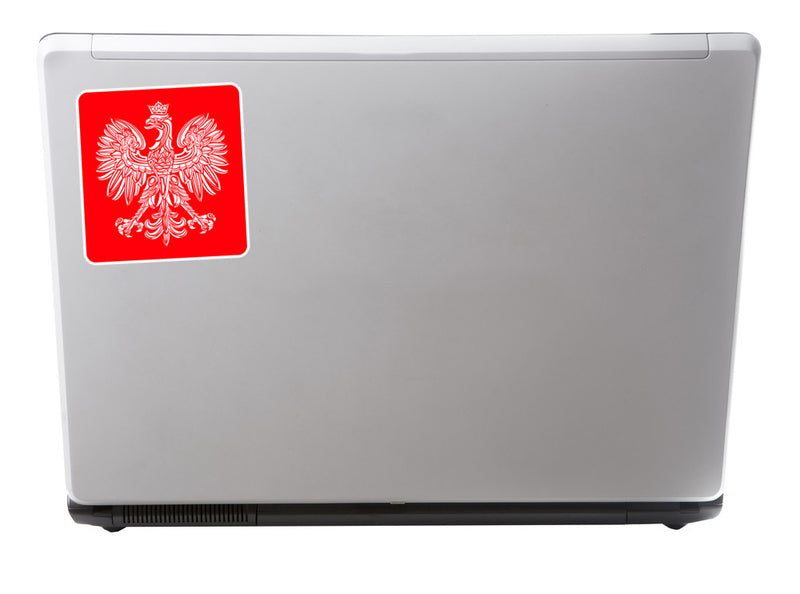 2 x Polish Coat of Arms Vinyl Stickers Travel Luggage
