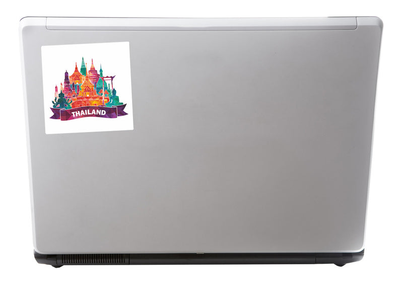2 x Thailand Skyline Vinyl Stickers Travel Luggage