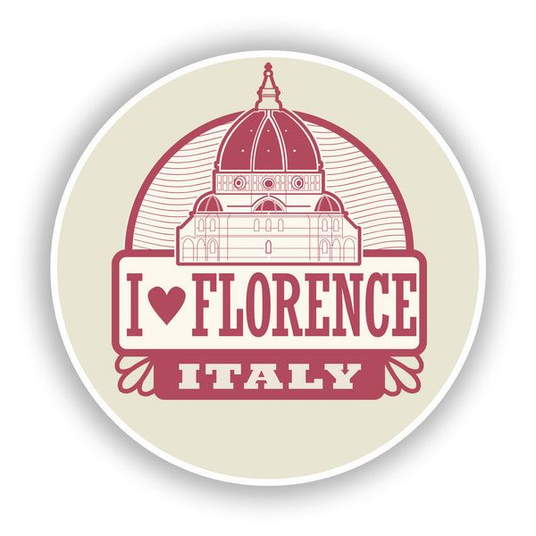 2 x I Love Florence Italy Vinyl Stickers Travel Luggage #10063