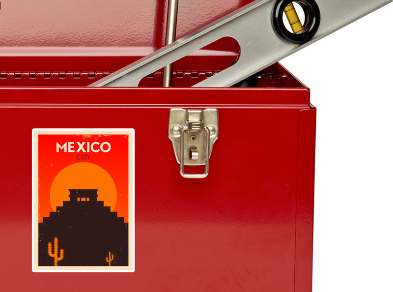 2 x Mexico City Vinyl Stickers Travel Luggage