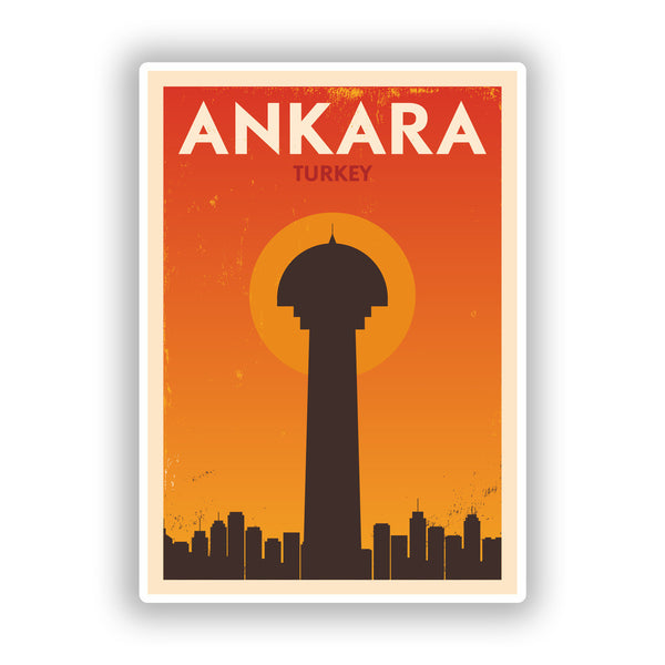 2 x Ankara Turkey Vinyl Stickers Travel Luggage #10076