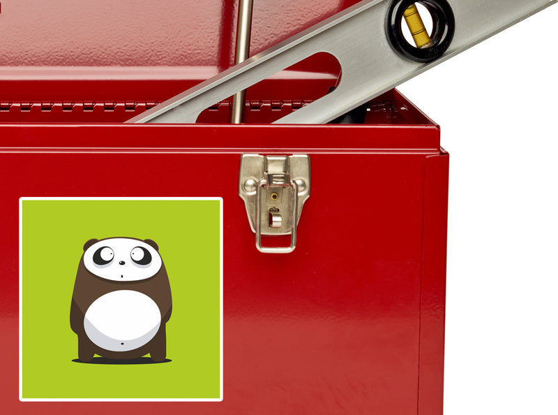 2 x Shocked Panda Vinyl Stickers Travel Luggage