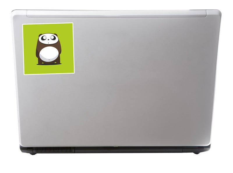 2 x Shocked Panda Vinyl Stickers Travel Luggage