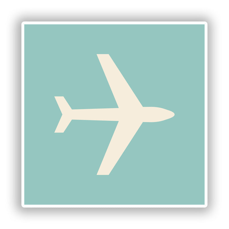2 x Plane Symbol Vinyl Stickers Travel Luggage
