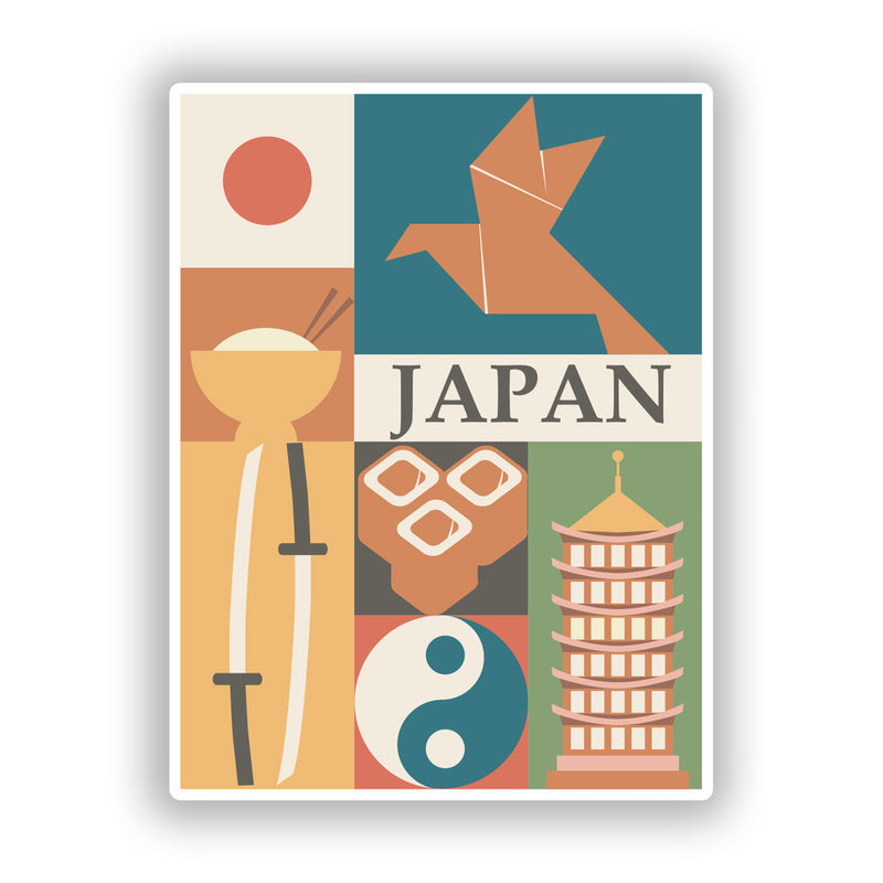 2 x Japan Vinyl Stickers Travel Luggage