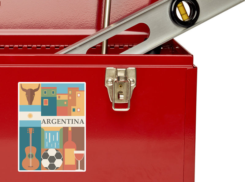 2 x Argentina Vinyl Stickers Travel Luggage