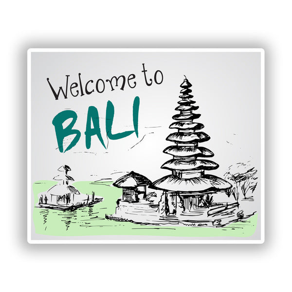 2 x Welcome to Bali Vinyl Stickers Travel Luggage #10125