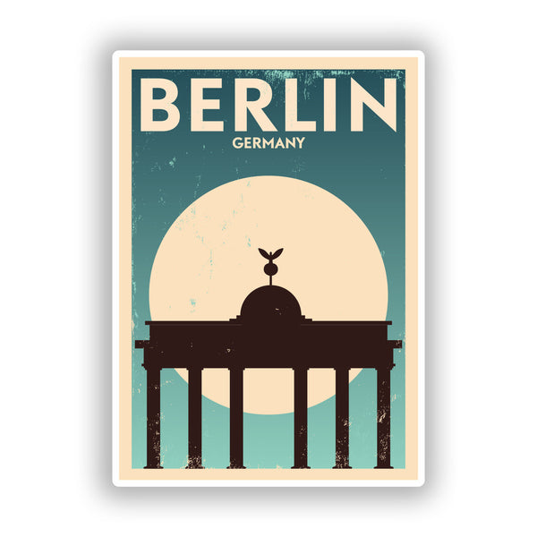 2 x Berlin Germany Vinyl Stickers Travel Luggage #10130