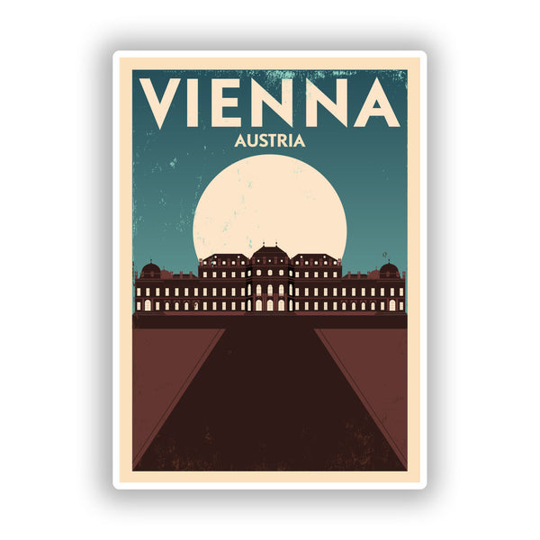 2 x Vienna Austria Vinyl Stickers Travel Luggage #10137