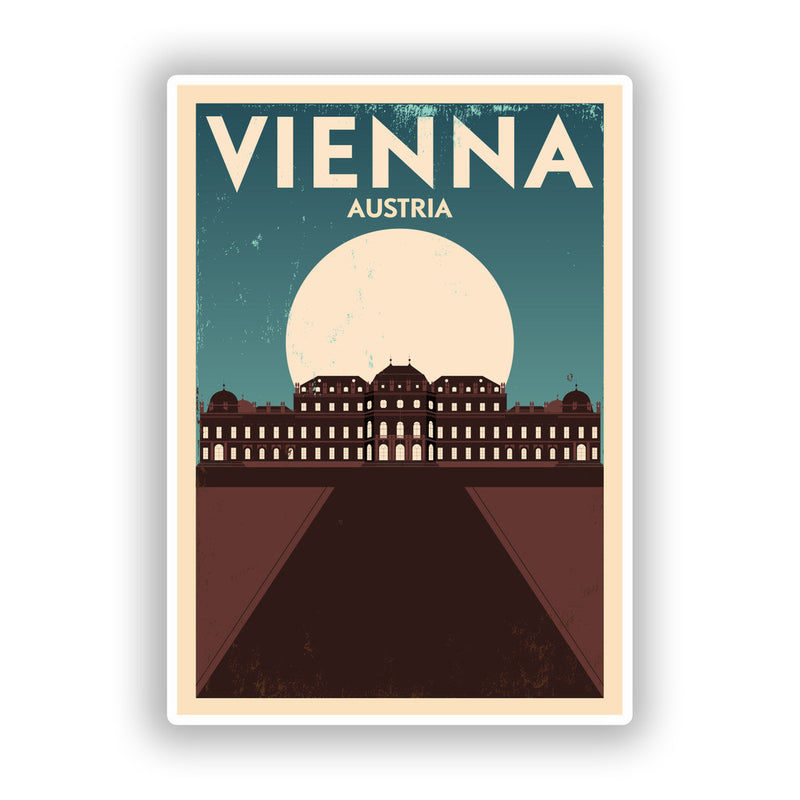 2 x Vienna Austria Vinyl Stickers Travel Luggage