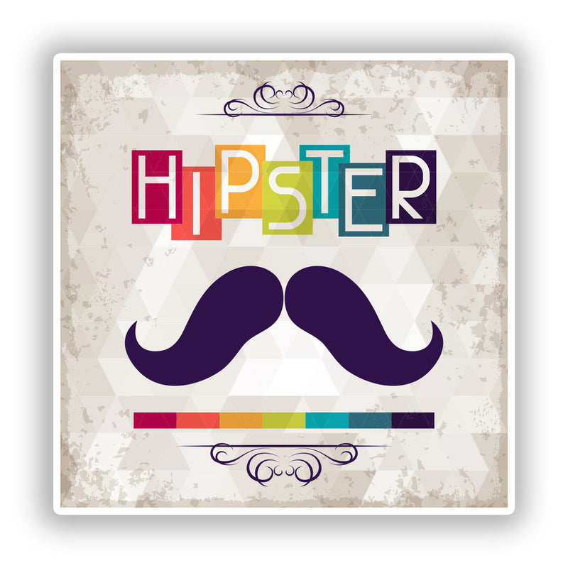 2 x Hipster Vinyl Stickers Travel Luggage