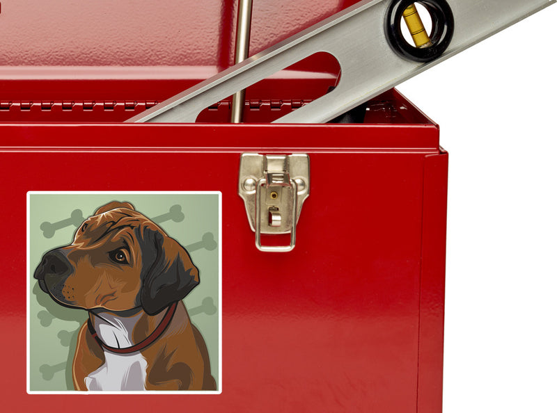 2 x Cute Dog Drawing Vinyl Stickers Travel Luggage