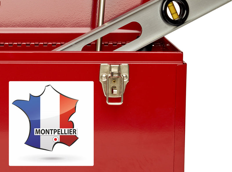 2 x Montpellier France Vinyl Stickers Travel Luggage