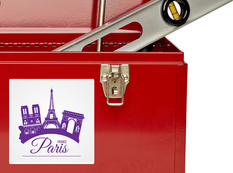 2 x Paris France Vinyl Stickers Travel Luggage