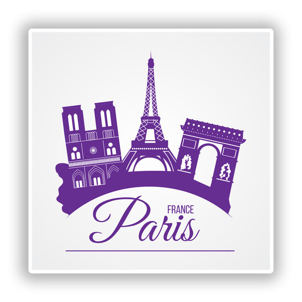 2 x Paris France Vinyl Stickers Travel Luggage #10175
