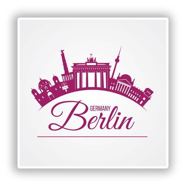 2 x Berlin Germany Vinyl Stickers Travel Luggage #10178