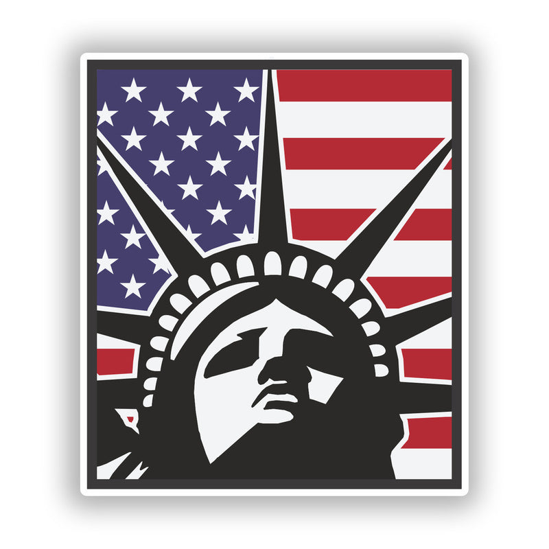 2 x Statue of Liberty Vinyl Stickers Travel Luggage